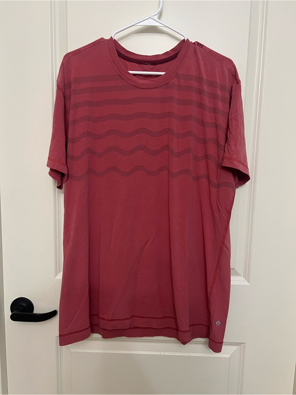 Lululemon Men's Red Short-Sleeve Performance Tee